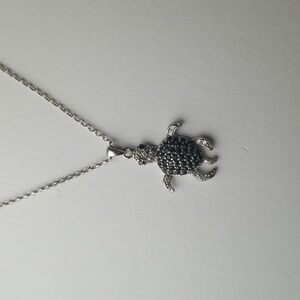 Silver Turtle Necklace Pendant